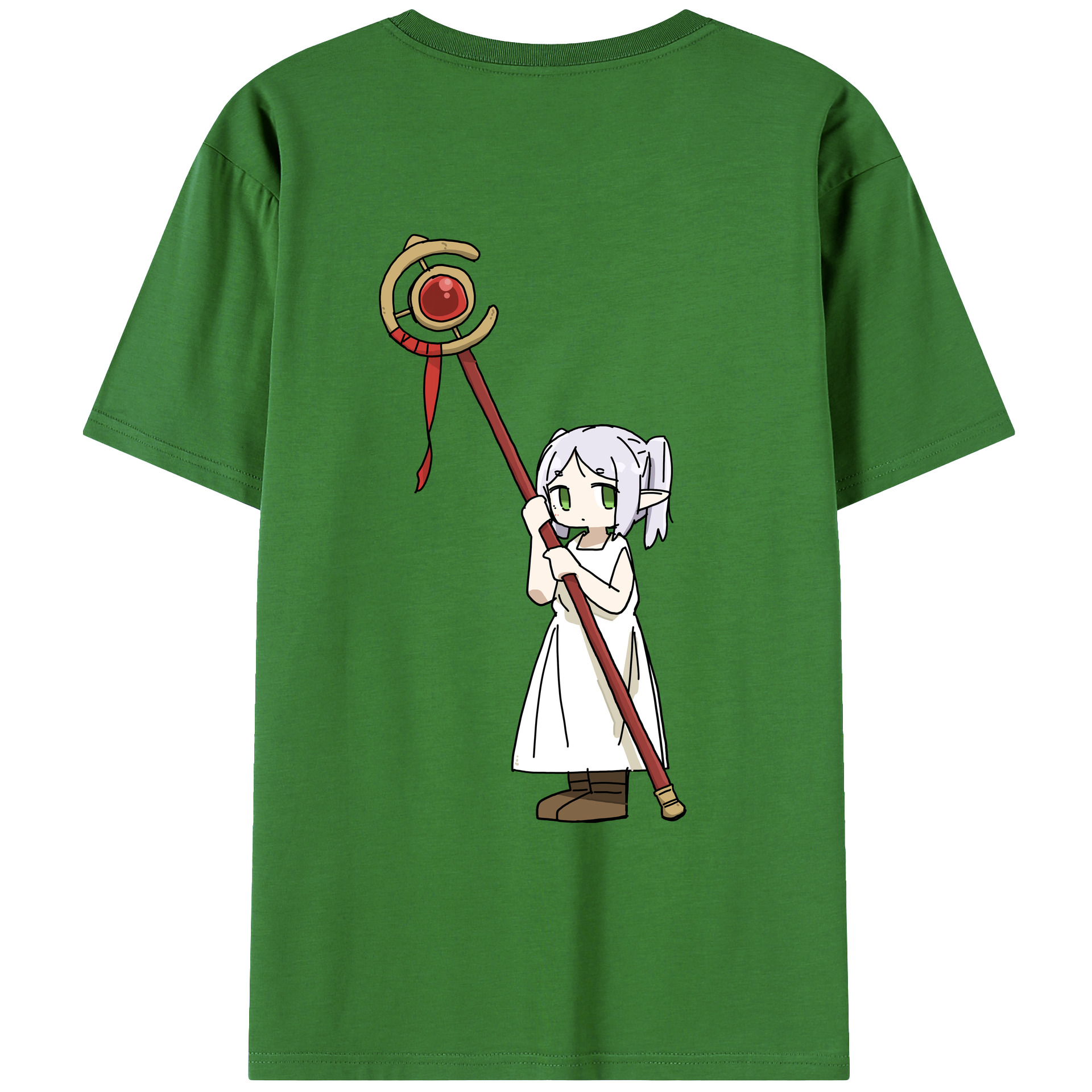 （画像用） 葬送のフリーレン Frieren レディース半袖Tシャツ(バックプリント)